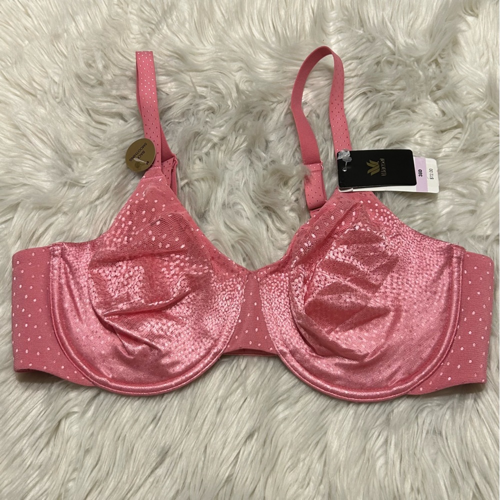 Wacoal 38D Bra Pink Back Appeal 855303 Underwire Back Closure NEW $72